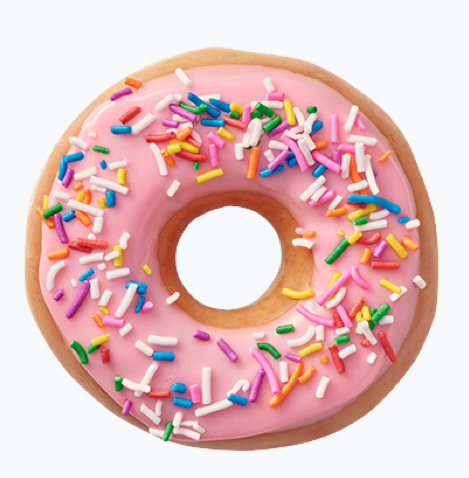 doughnut with pink icing