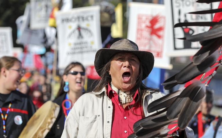 North Wind Woman leading march