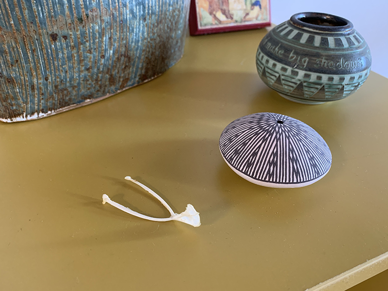 image showing a wishbone and pottery